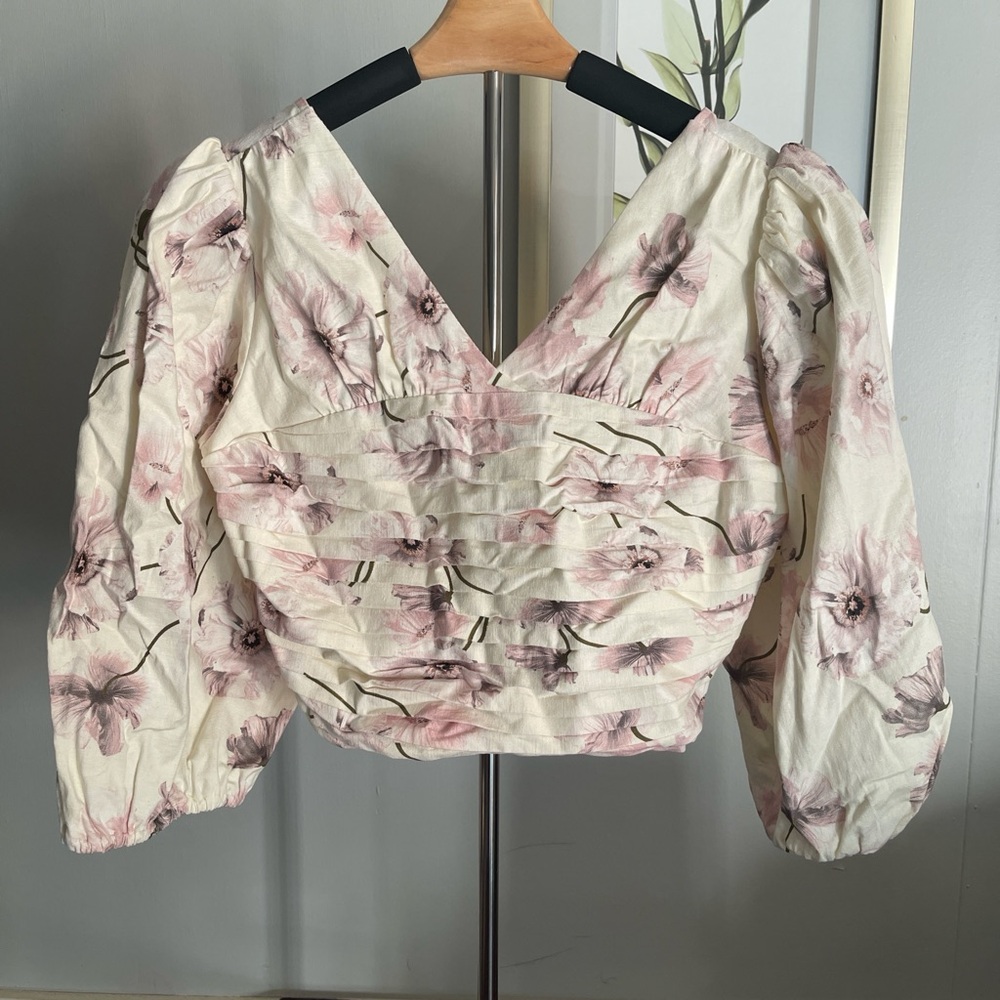 Express Blush and Ivory Floral Blouse